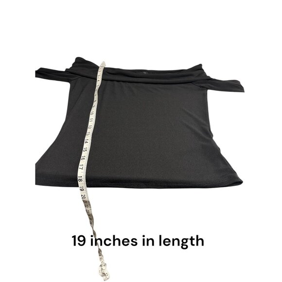 Black Off-The-Shoulder Long Sleeve Top By 1.State Size M Polyester & Spandex - Picture 8 of 8